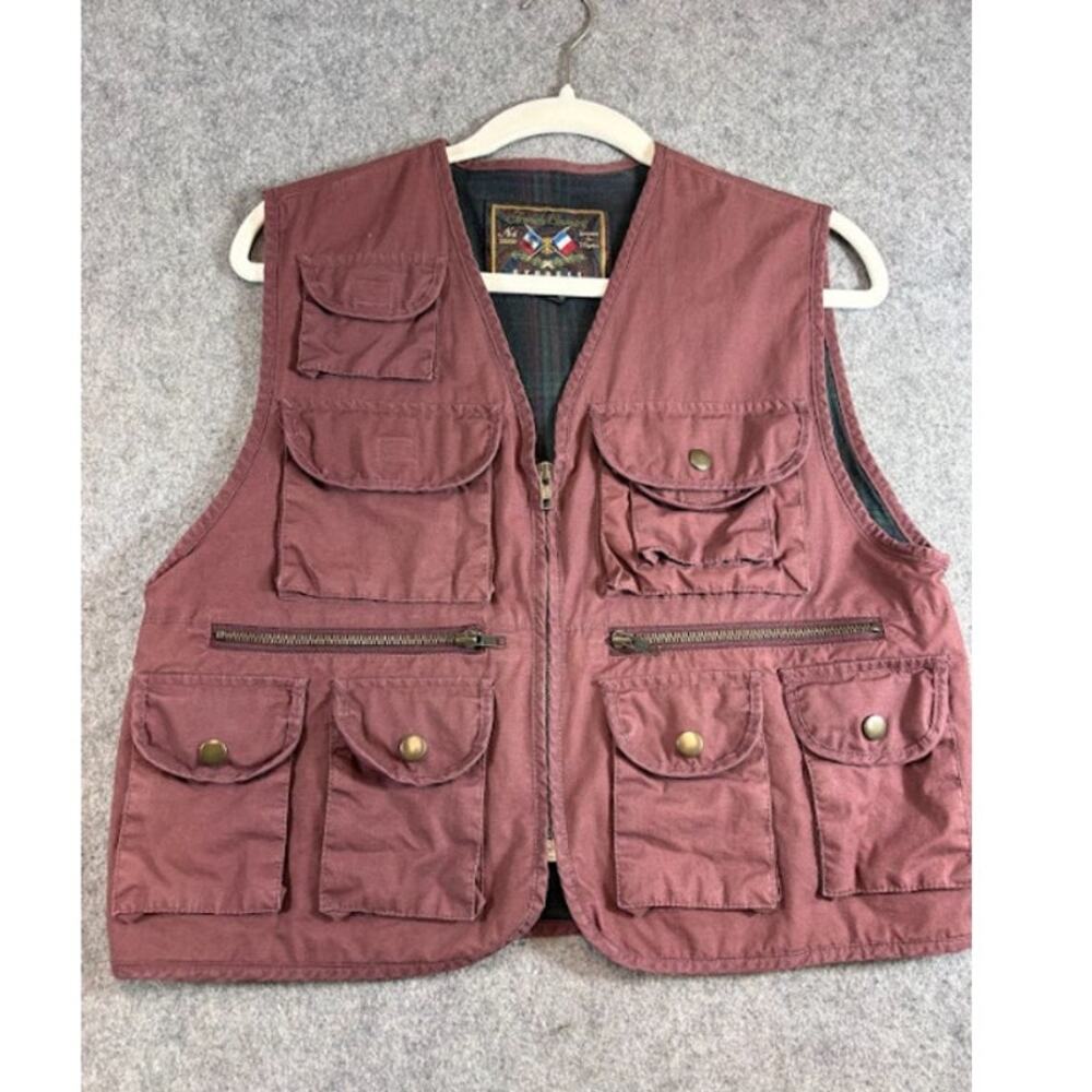 VTG 90s Express French Country Hunting Fishing Tactical Vest Mens Small Utility
